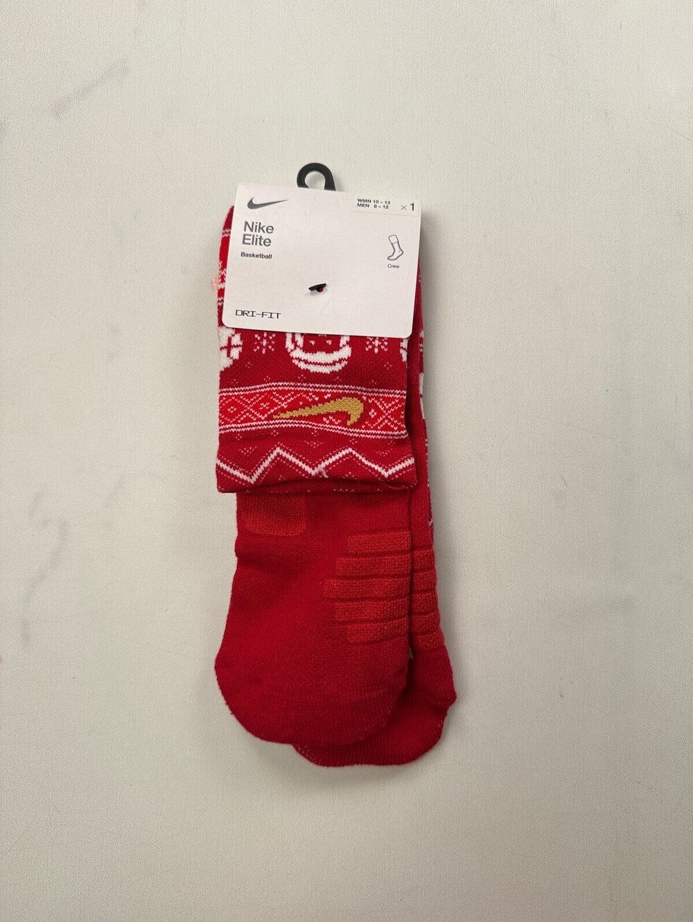 Nike Elite Socks Red Current Crew Socks - Men 8 - 12 Women 10 - 13